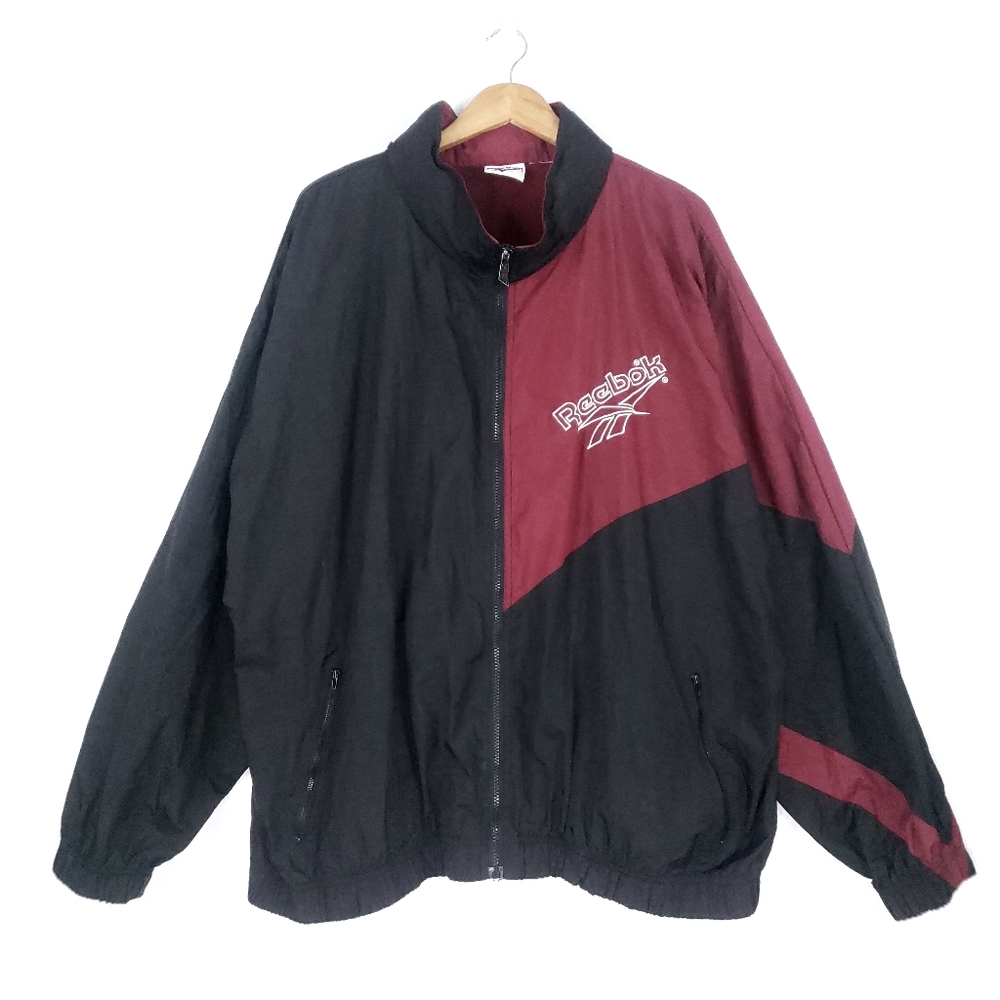 Vintage 90s Reebok Hooded Colorblock Windbreaker - Picture 2 of 12